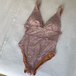J. Crew paisley light purple one piece